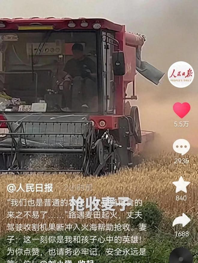 抢收小伙是00后看到收割机网友不淡定了pg电子试玩入口山东麦田起火原因曝光(图7)